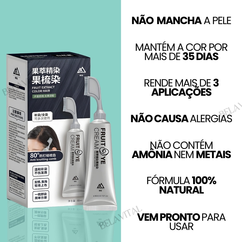 NaturiColor: Tinta de Cabelo Sem Amônia + Pente de Brinde