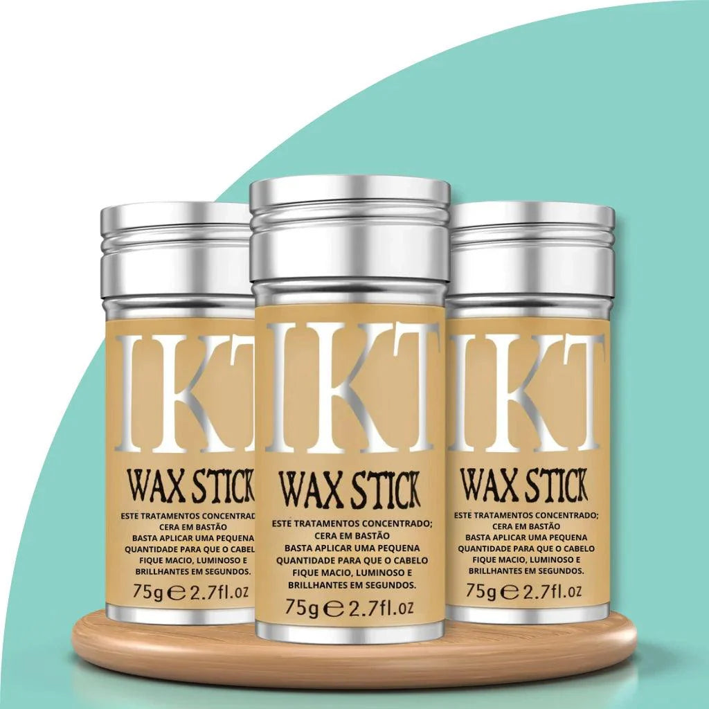 Cera em Bastão Wax Stick: Cabelo Penteado e Livre de Fizz