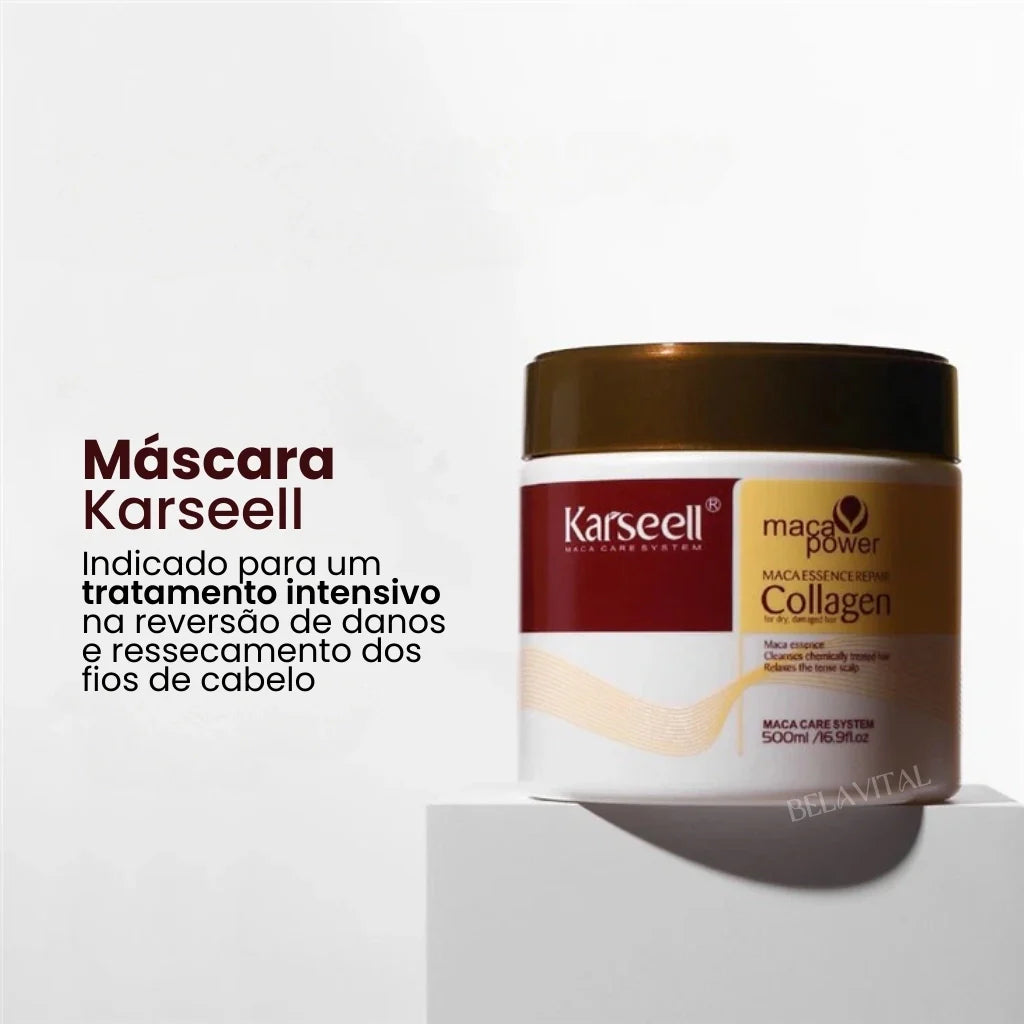 Kit Karseell: Shampoo, Condicionador e Máscara Capilar