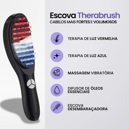 Escova Laser Antiqueda: TheraBrush 4 em 1 (Terapia Capilar)